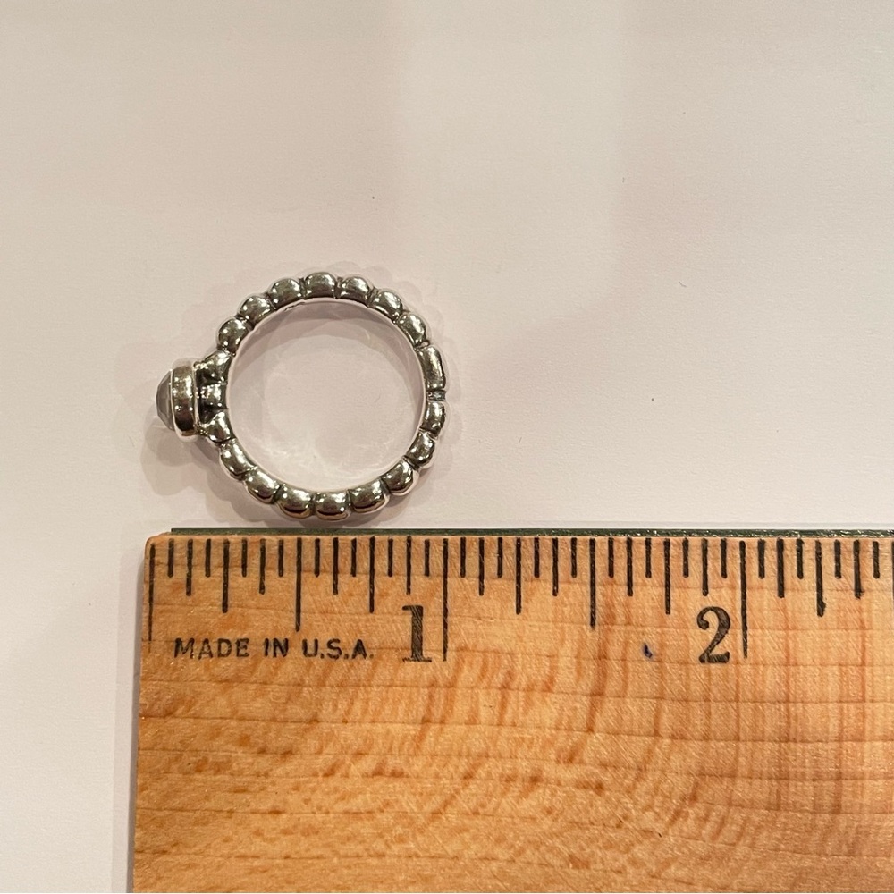 Pandora Moonstone Stackable Bubble Ring Sterling … - image 6